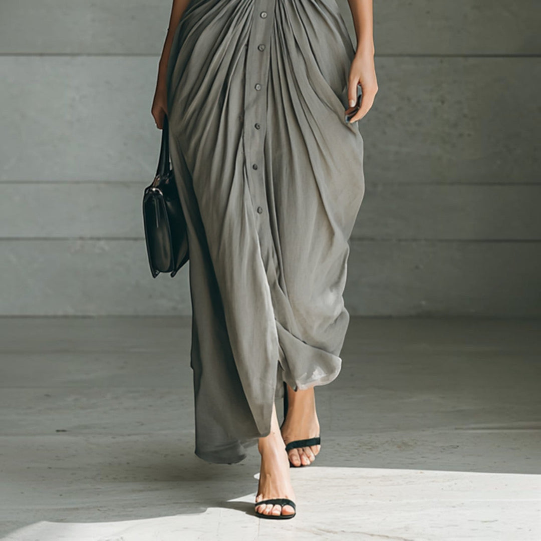 Zéphyrine | Robe Longue Plissée