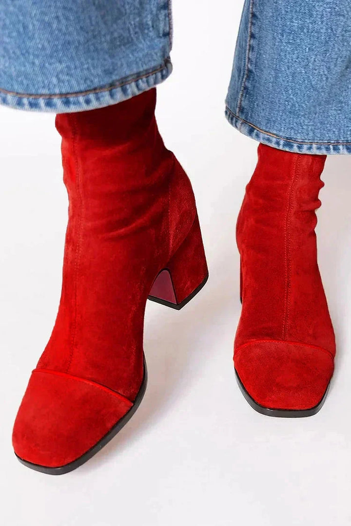 Alma – Bottines en daim à talon
