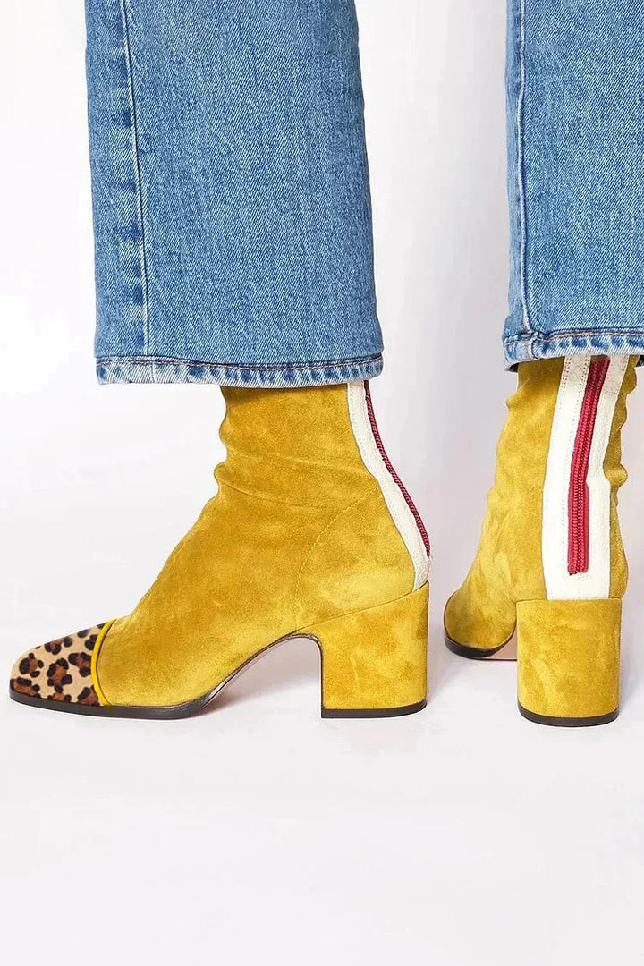 Alma – Bottines en daim à talon