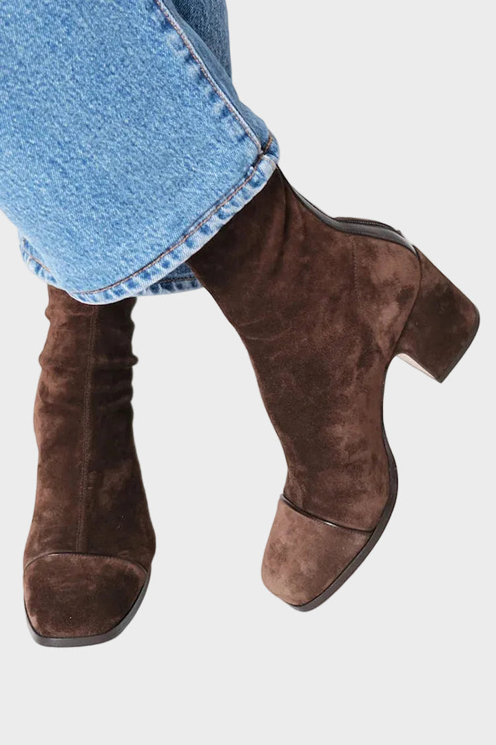 Alma – Bottines en daim à talon