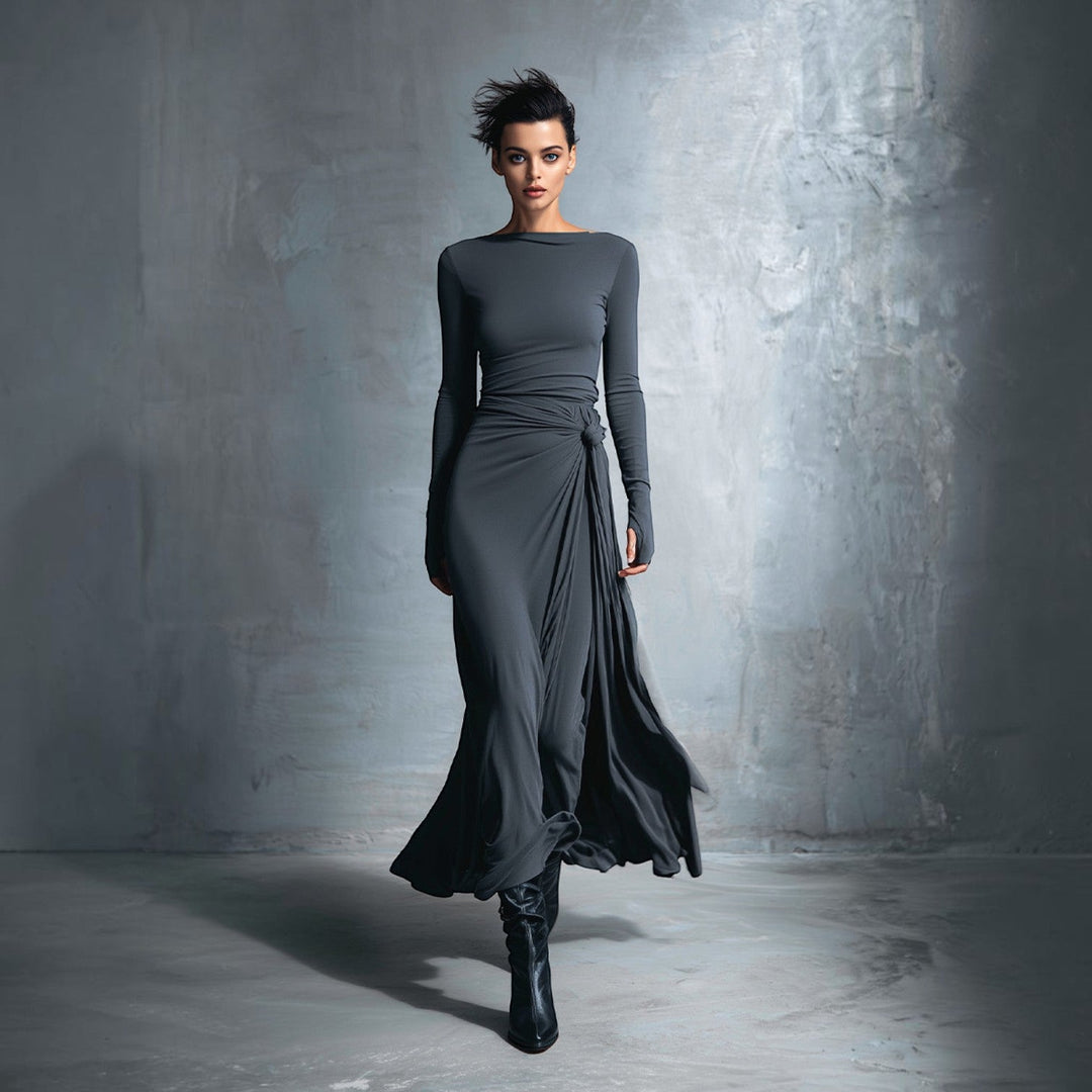 Naomie | Robe Maxi à Nœud