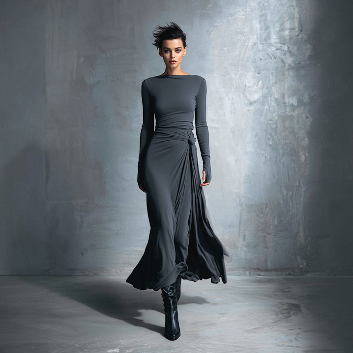 Naomie | Robe Maxi à Nœud