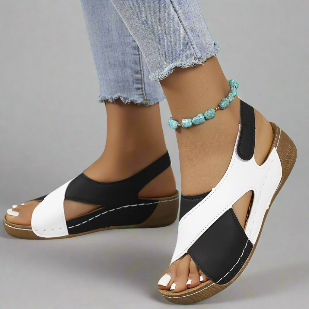 Gianna™ | Sandales bicolores à bride arrière