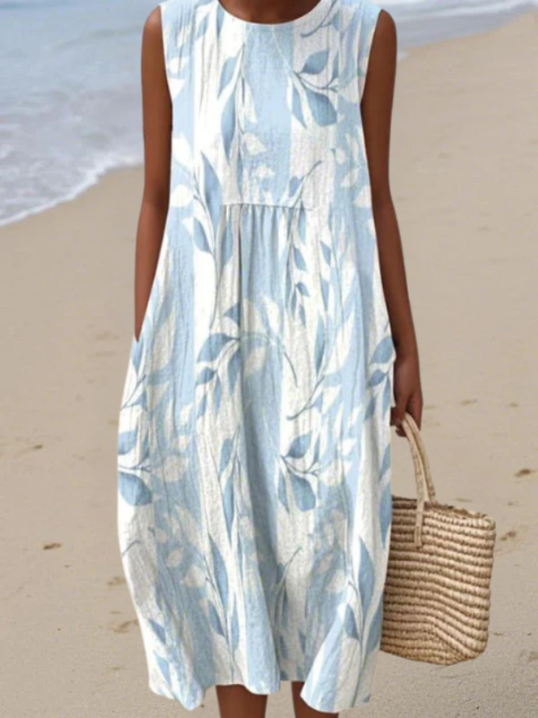 Robe midi à motifs feuilles Joy™