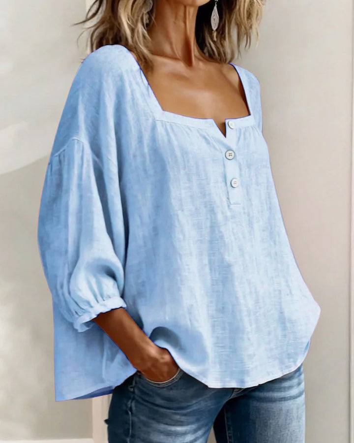 Sherri™ | Blouse élégante à encolure carrée