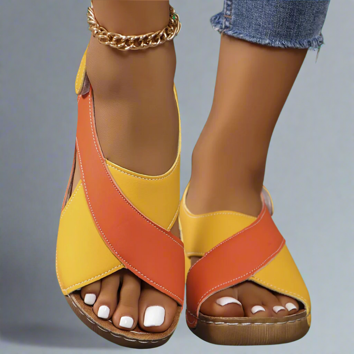 Gianna™ | Sandales bicolores à bride arrière