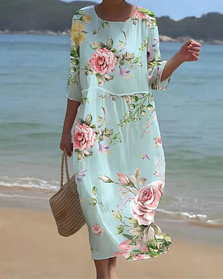 Keely | Robe à fleurs au coucher du soleil