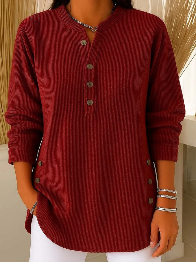 Neva™ | Tunique Henley à Boutons
