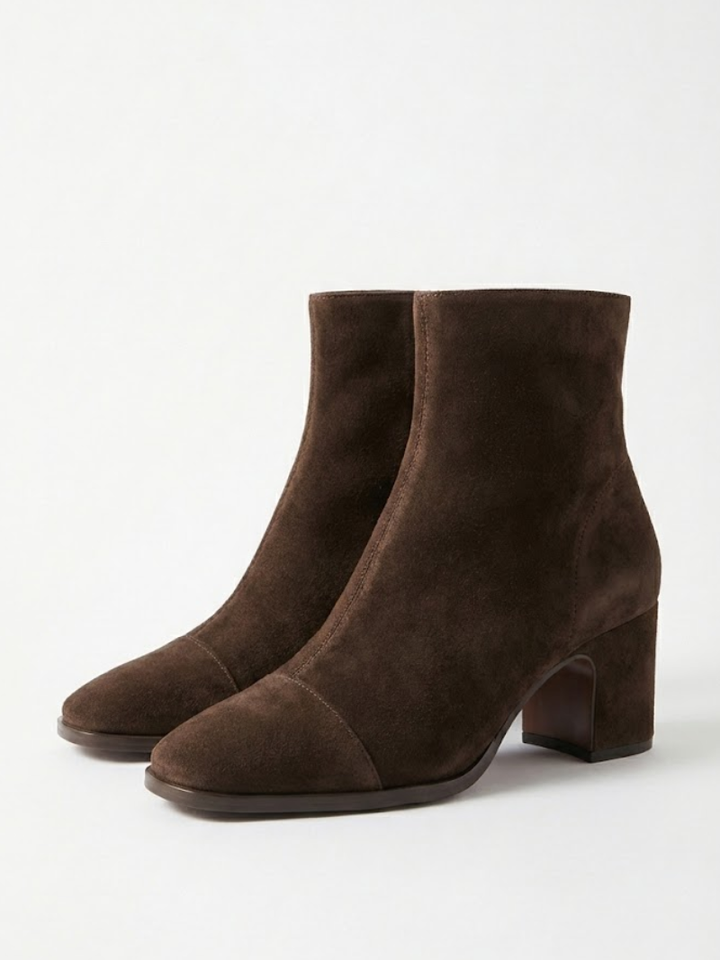 Alma – Bottines en daim à talon