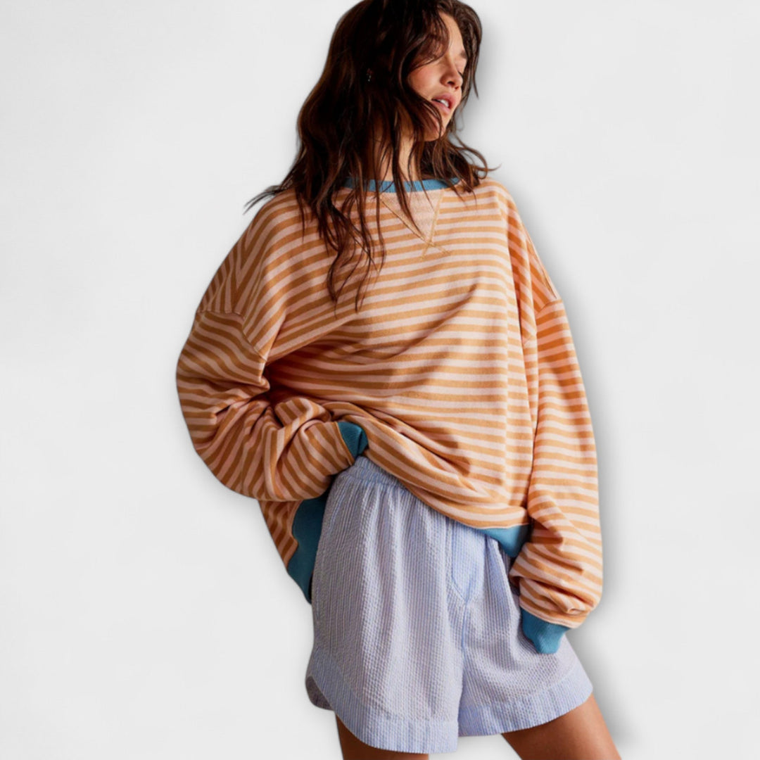 Marlene - Pull Oversize Rayé pour Femmes