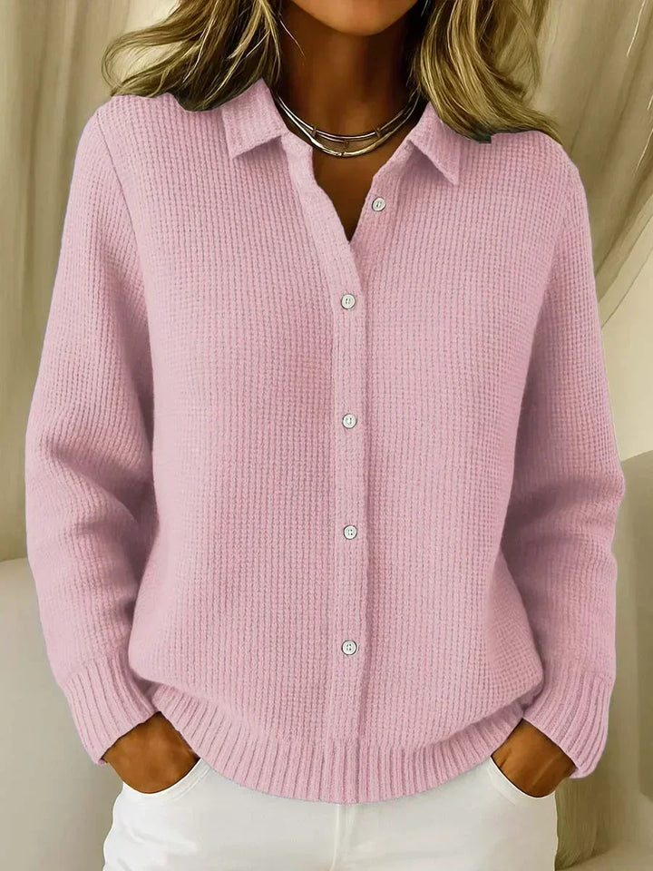 Camille™ | Cardigan Boutonné Texturé en Tricot