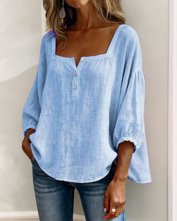 Sherri™ | Blouse élégante à encolure carrée