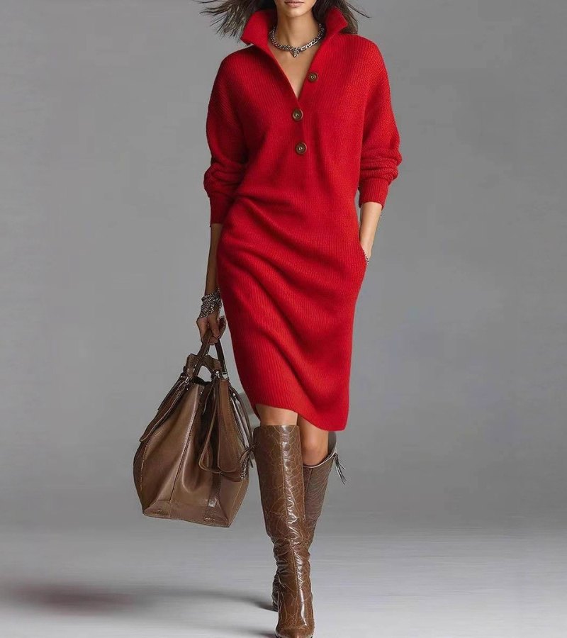 Diane™ | Robe d'hiver élégante à boutons