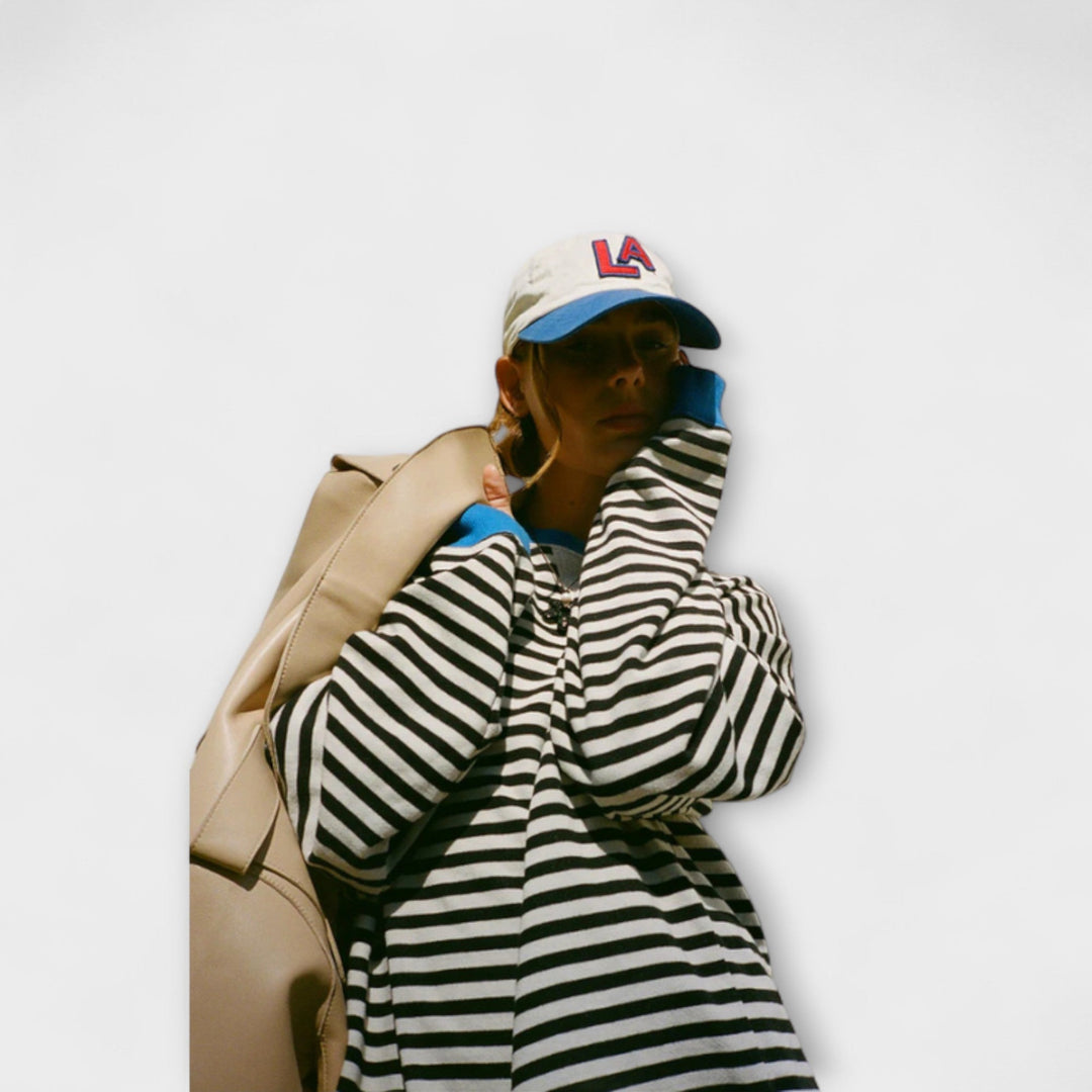Marlene - Pull Oversize Rayé pour Femmes