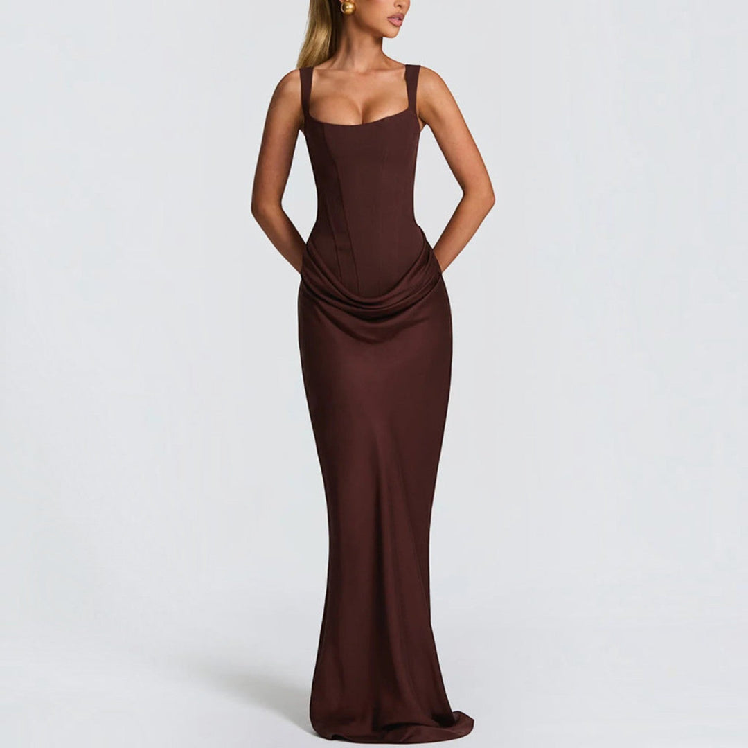 Éléonore | Robe Maxi Col Carré