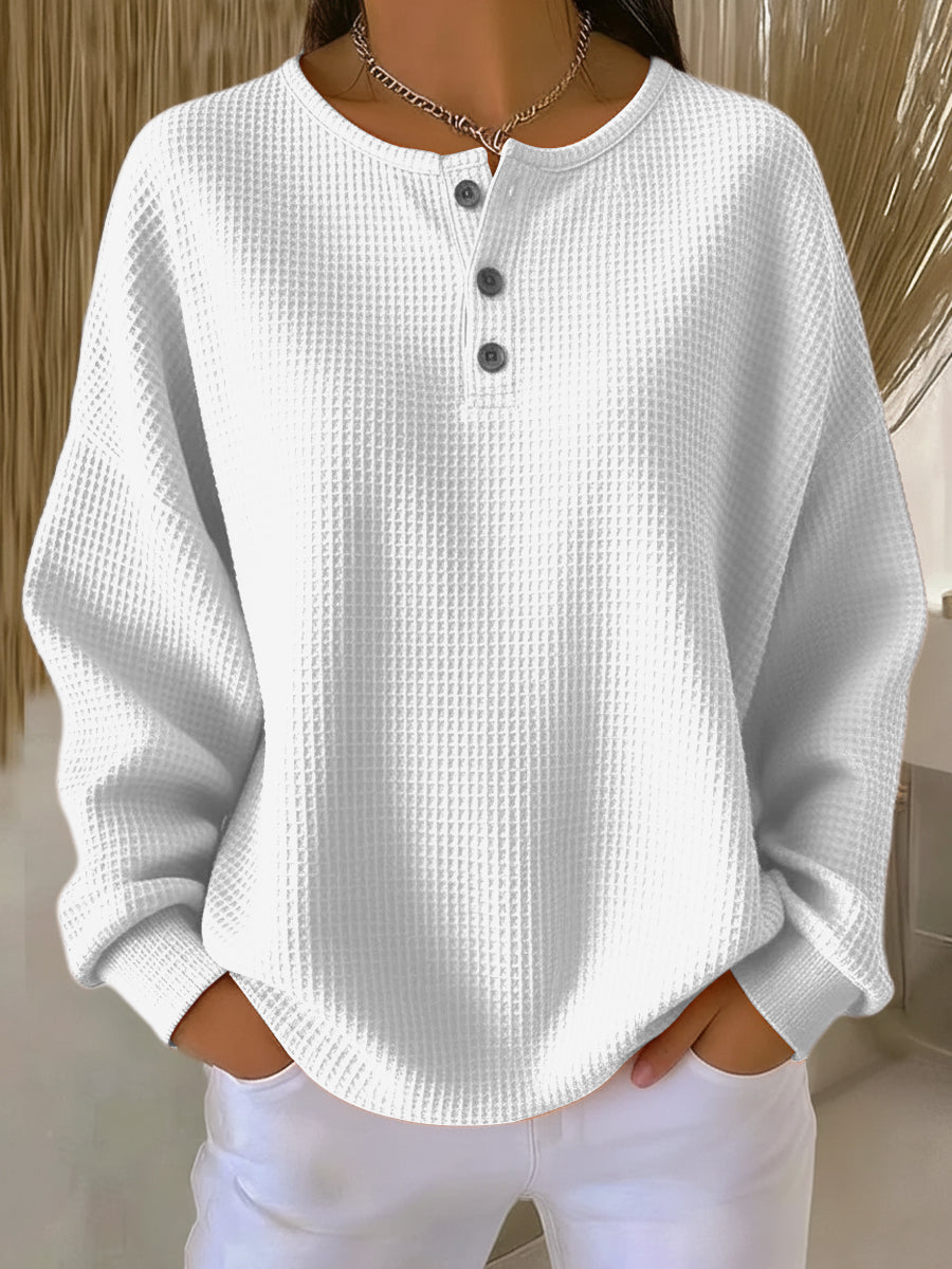 Mirabel™ | Sweatshirt Henley en Gaufre Confortable