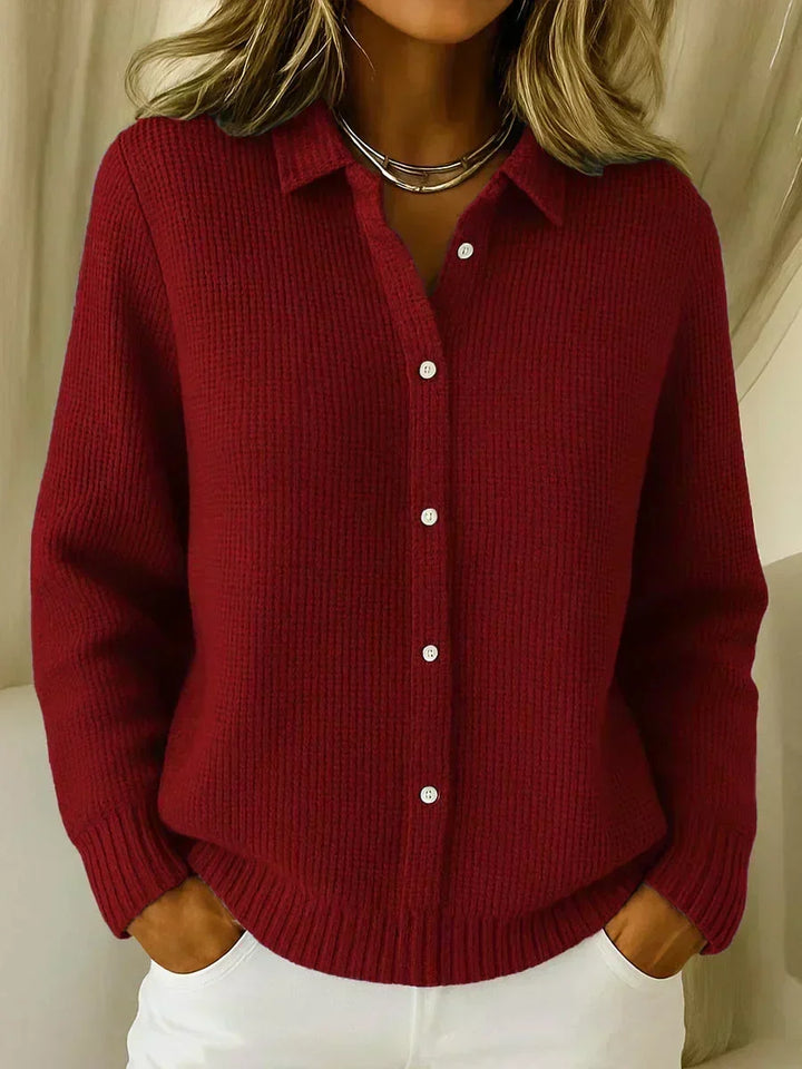 Camille™ | Cardigan Boutonné Texturé en Tricot