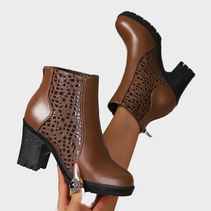 Katarzyna | Chaussures en cuir à talons épa