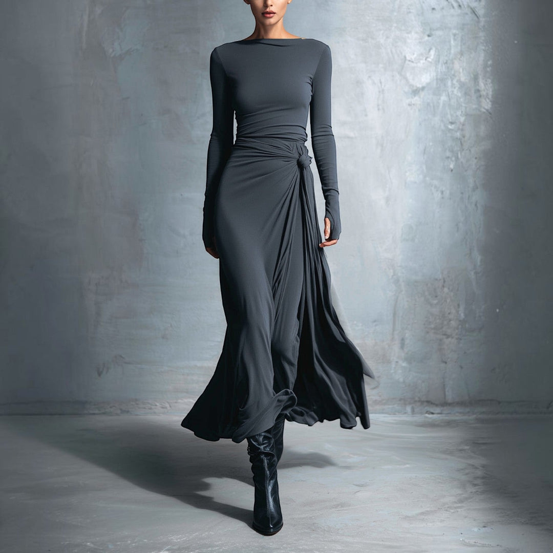 Naomie | Robe Maxi à Nœud