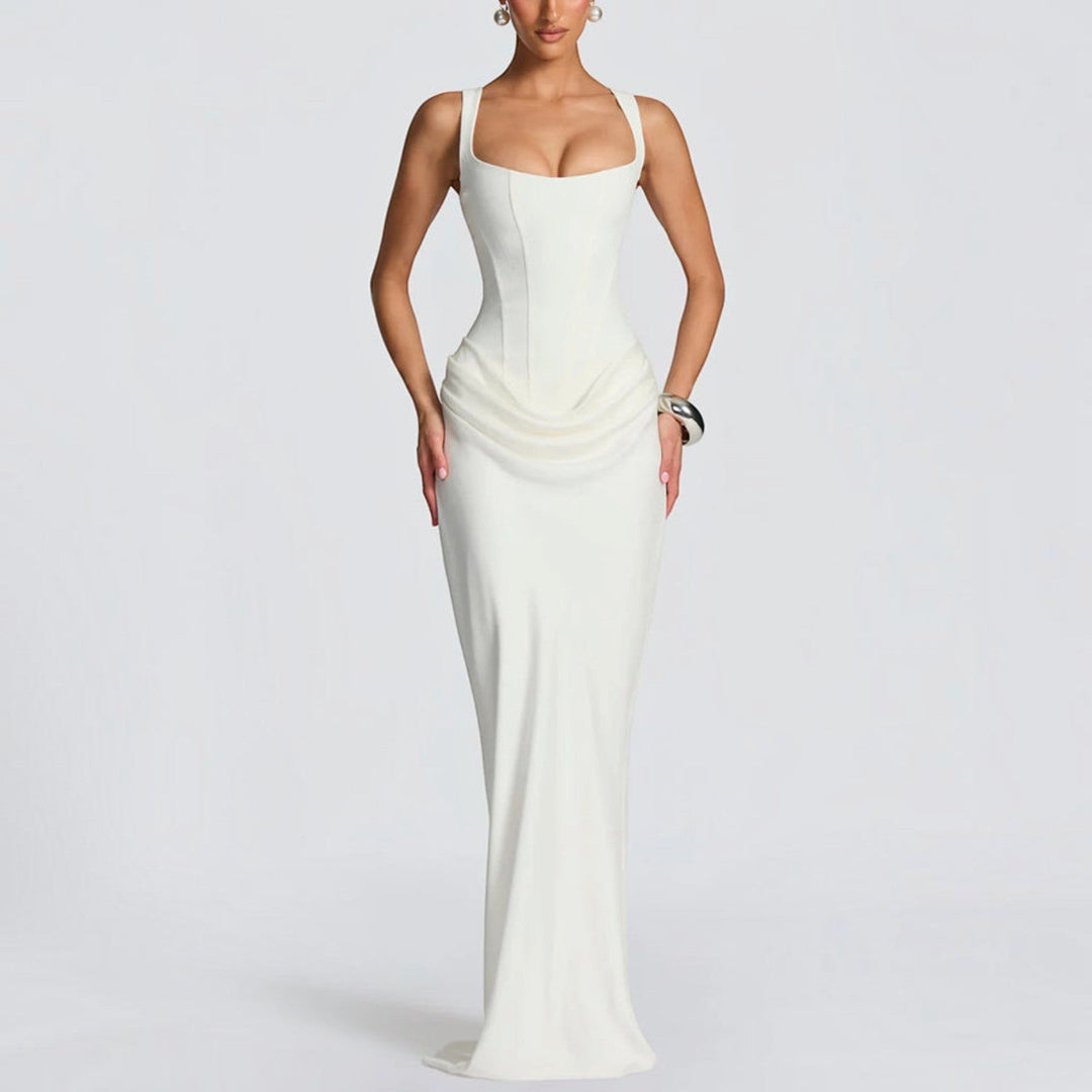 Éléonore | Robe Maxi Col Carré