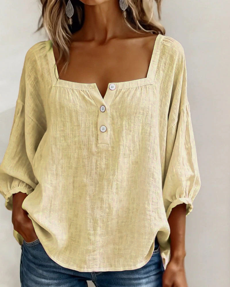 Sherri™ | Blouse élégante à encolure carrée
