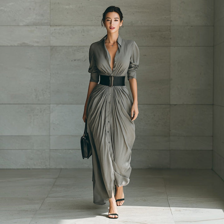 Zéphyrine | Robe Longue Plissée