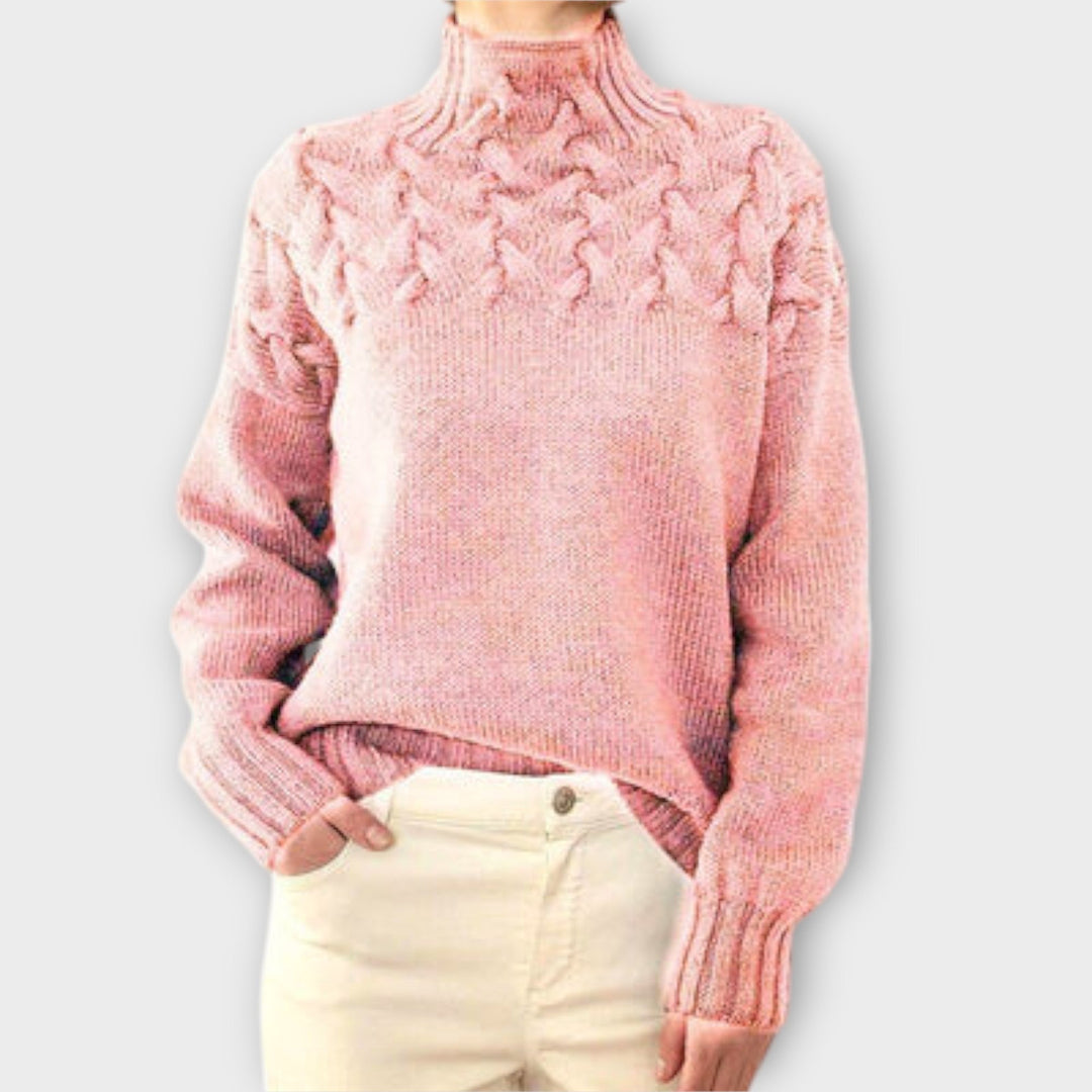 Eva - Pull femme avec détail en torsades