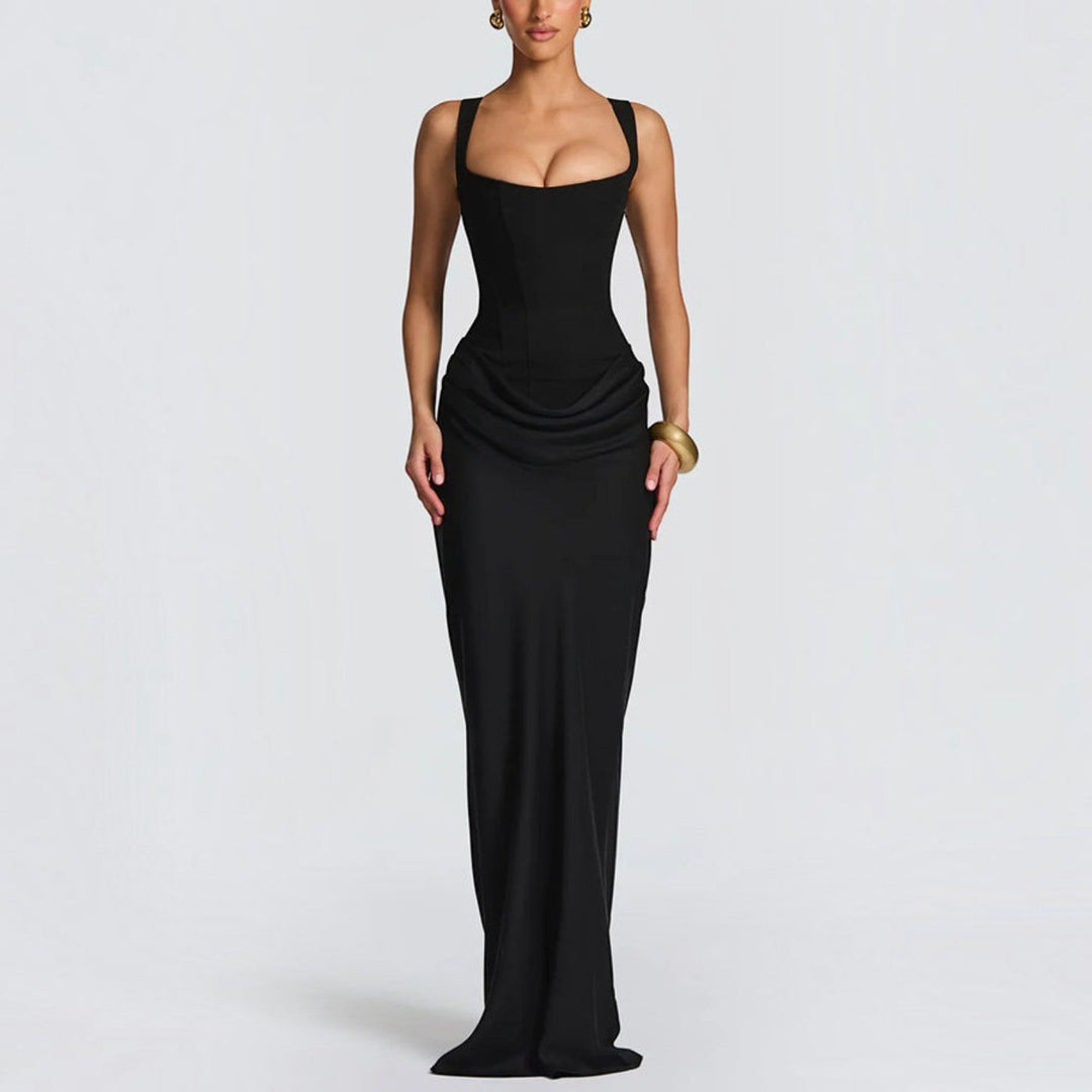 Éléonore | Robe Maxi Col Carré