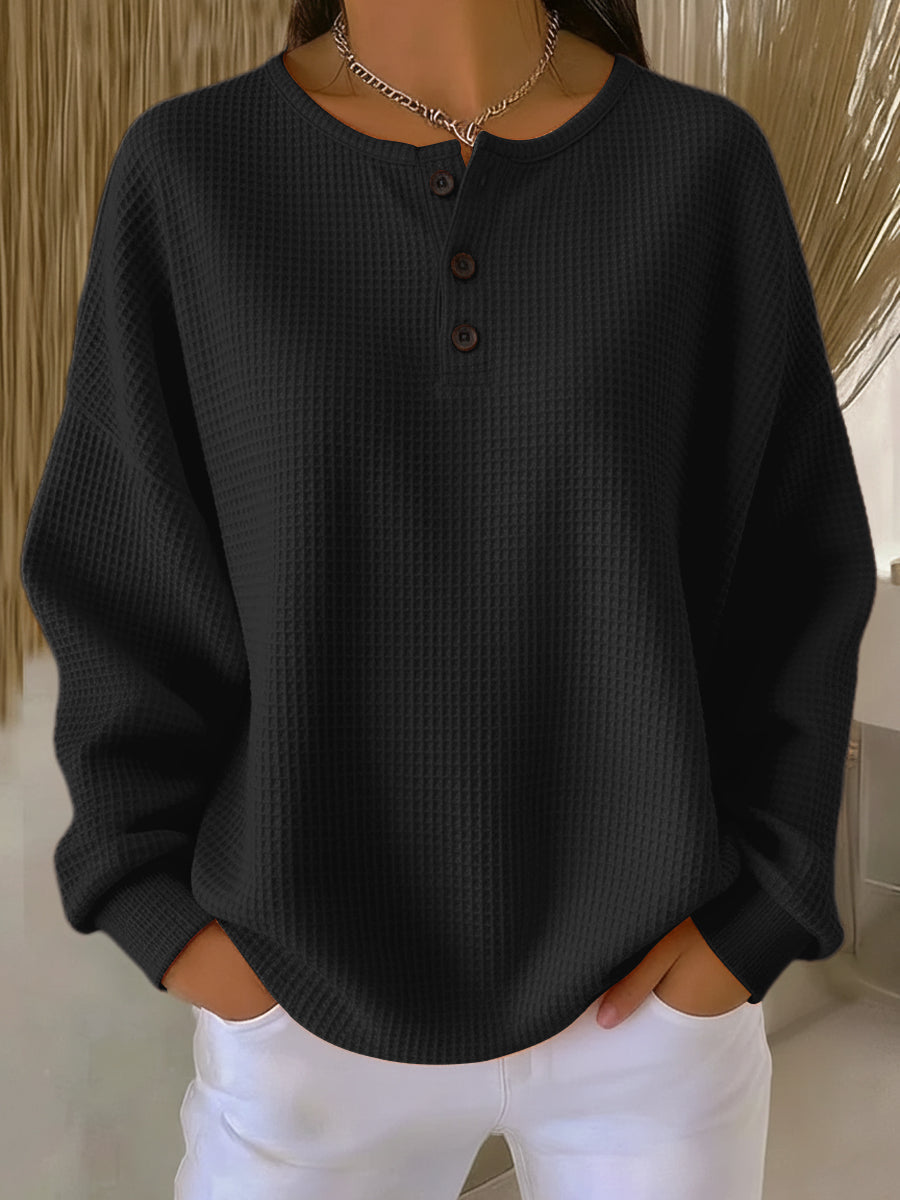 Mirabel™ | Sweatshirt Henley en Gaufre Confortable