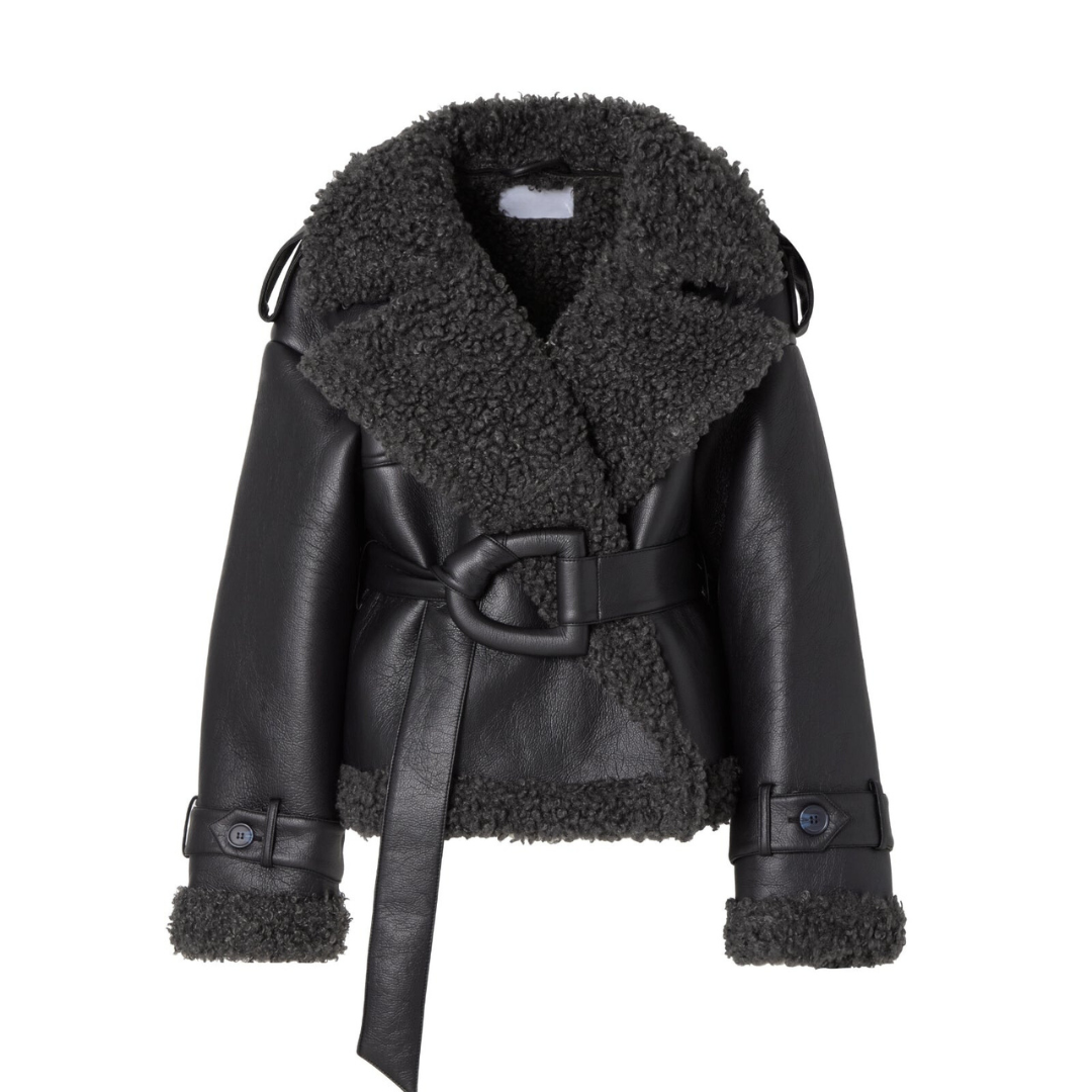 Eullie | Manteau en shearling ceinturé avec une élégance intemporelle