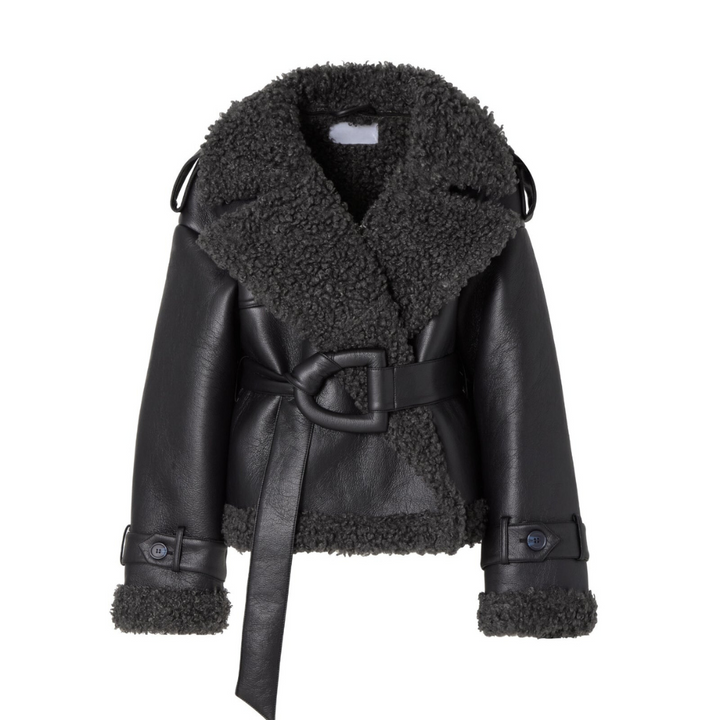 Eullie | Manteau en shearling ceinturé avec une élégance intemporelle