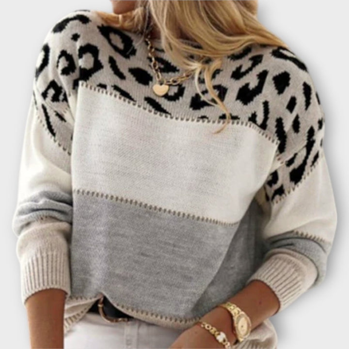 Cheyenne - Pull décontracté avec design léopard