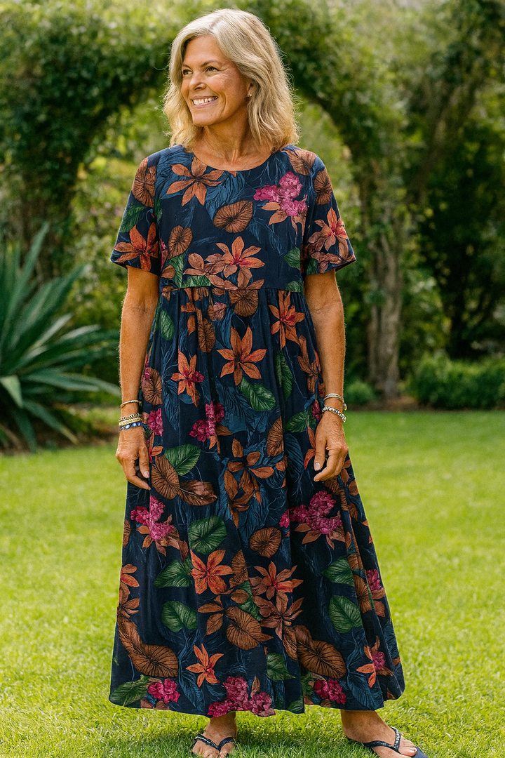 Anika | Robe Maxi Florale Aérée – Où le confort rencontre la confiance (S-5XL)