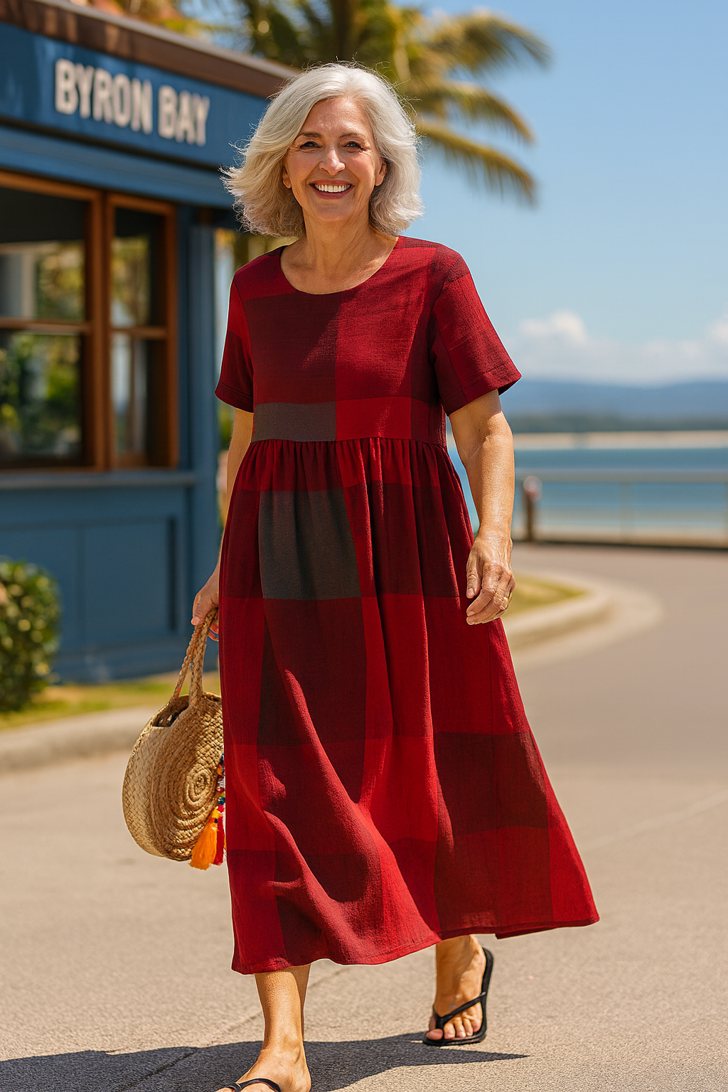 Kelsey™ | Robe midi fluide à blocs de couleurs avec coupe évasée