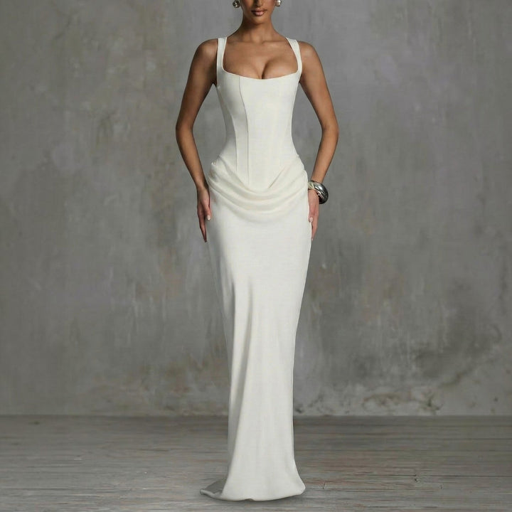 Éléonore | Robe Maxi Col Carré