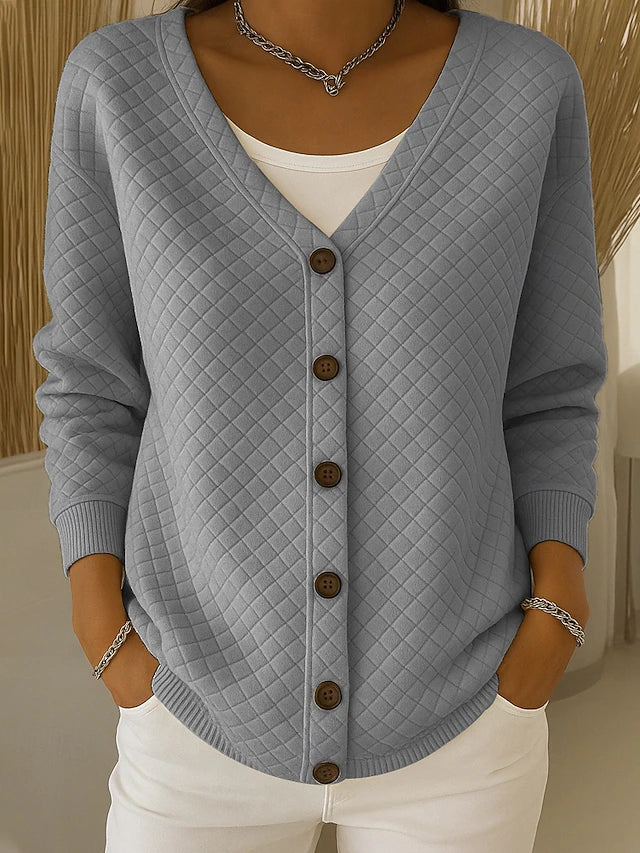 Laverne™ | Cardigan matelassé avec boutons