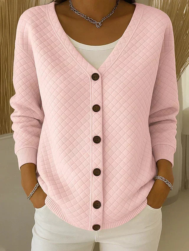 Laverne™ | Cardigan matelassé avec boutons