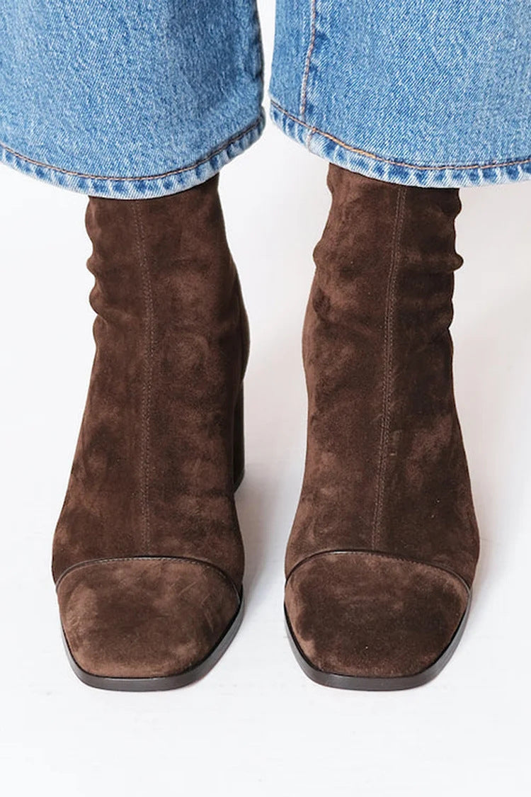 Alma – Bottines en daim à talon