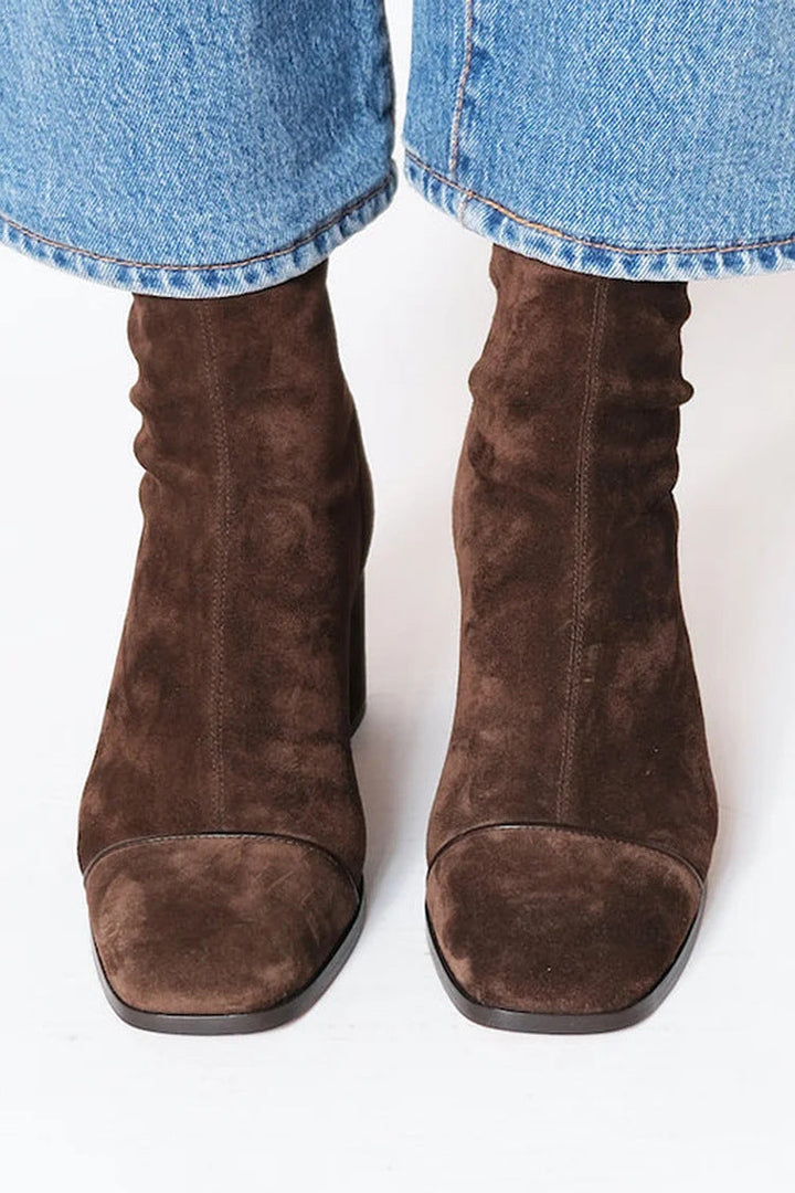 Alma – Bottines en daim à talon