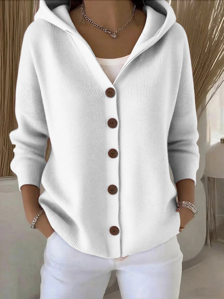 Darienne™ | Cardigan Tricoté avec Capuche et Boutons