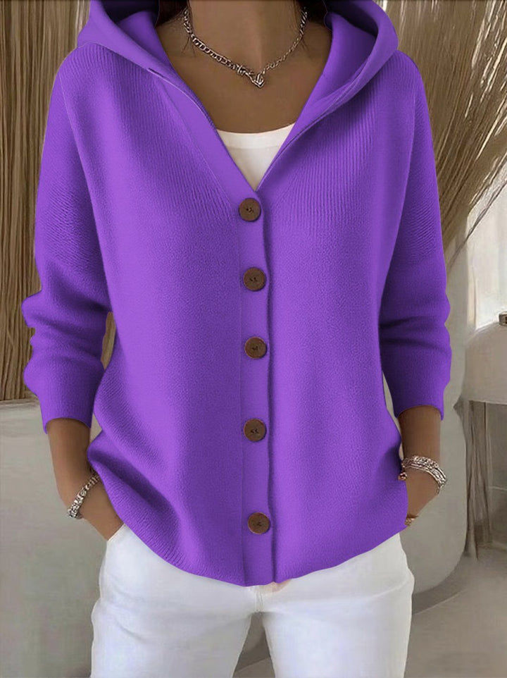 Darienne™ | Cardigan Tricoté avec Capuche et Boutons