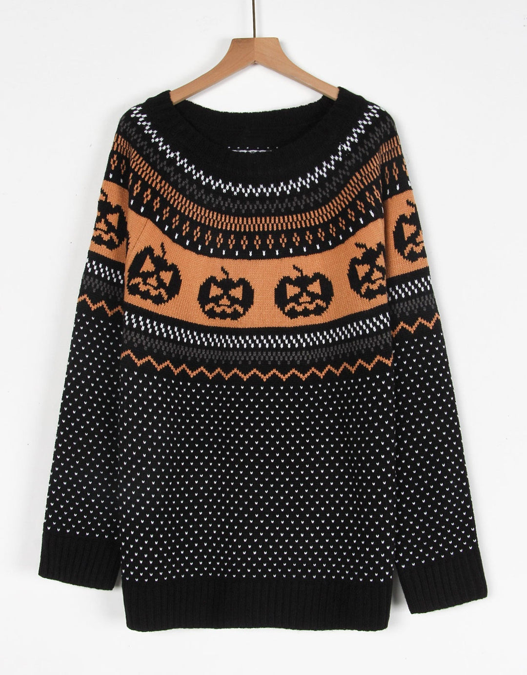 Hécate | Pull en tricot à pois d'Halloween