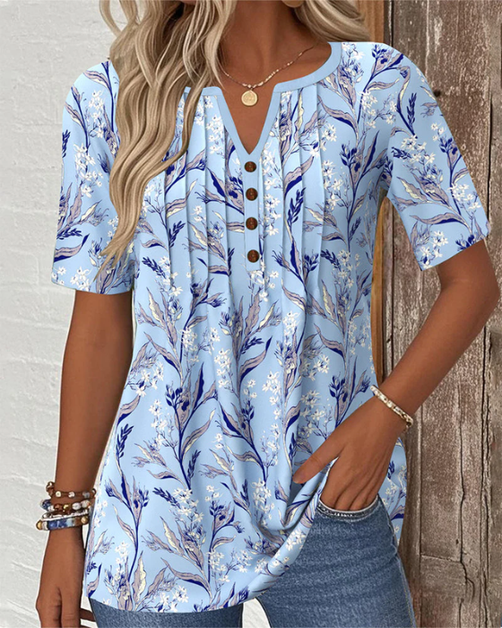 Tanya™ | Chemisier floral à col en V