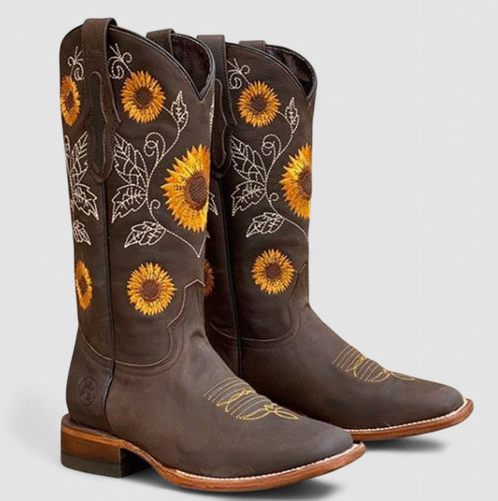 Savannah | Bottes western avec broderie florale