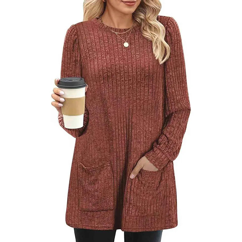 Carol™ | Pull long pour femmes avec poches