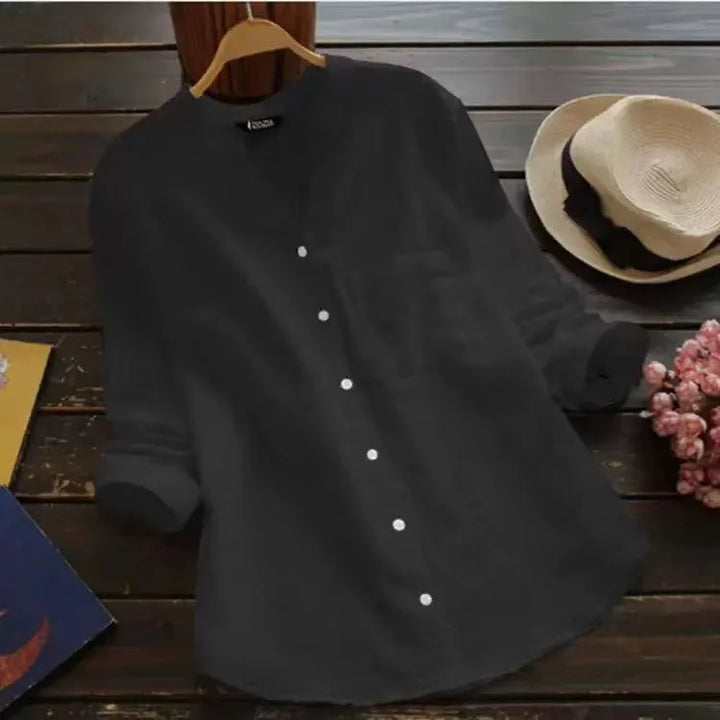 Autumn™ | Blouse unie à col en V