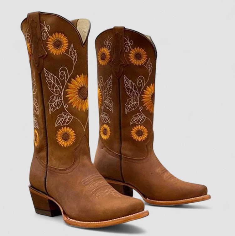Savannah | Bottes western avec broderie florale