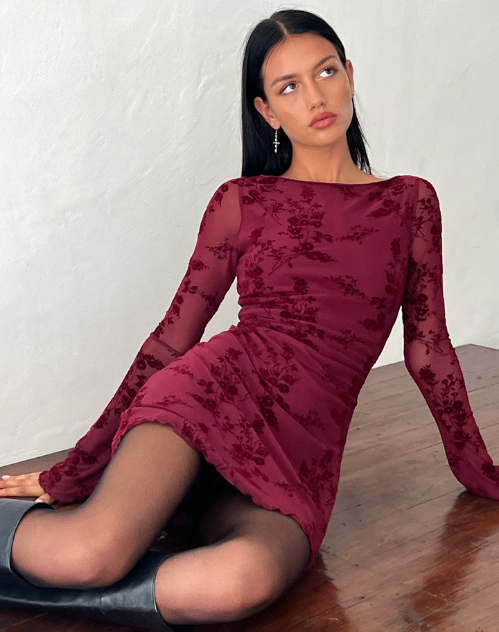 Sarah™ | Robe fleurie à manches longues
