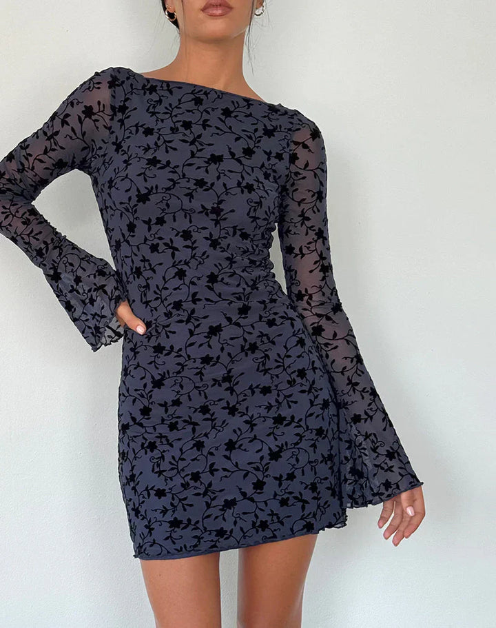 Sarah™ | Robe fleurie à manches longues