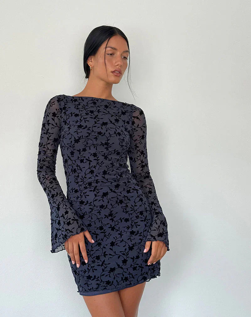 Sarah™ | Robe fleurie à manches longues